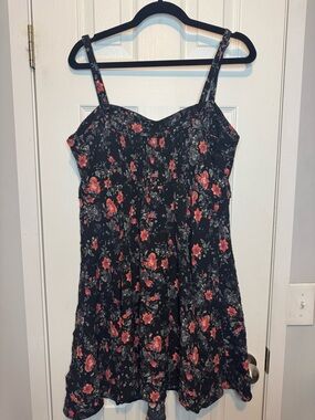 Torrid Black Floral Mini Dress